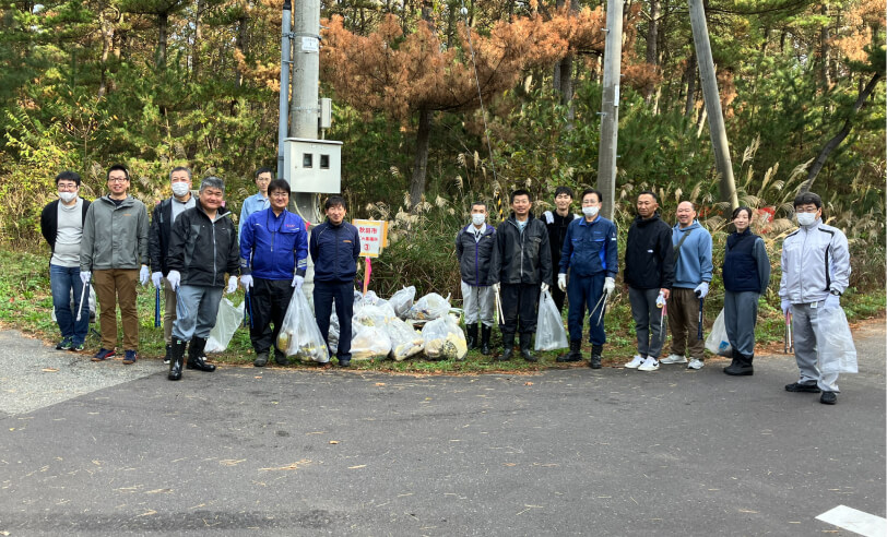 「夕日の松原クリーンアップ」に参加